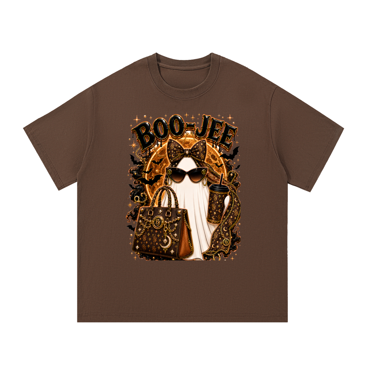 Brown Boo-Jee Cotton T-Shirt
