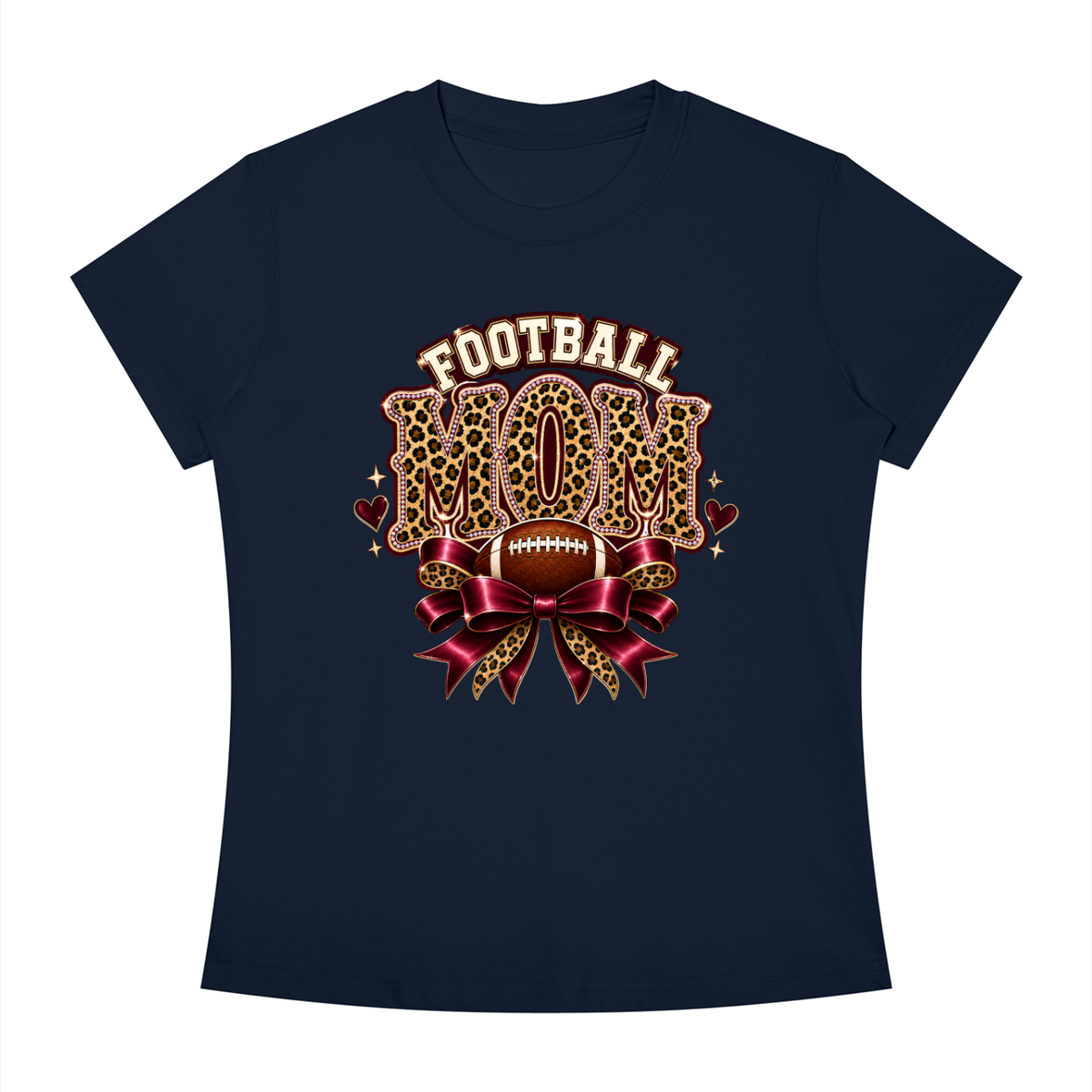 Football Mom Slim Fit Crewneck T-Shirt