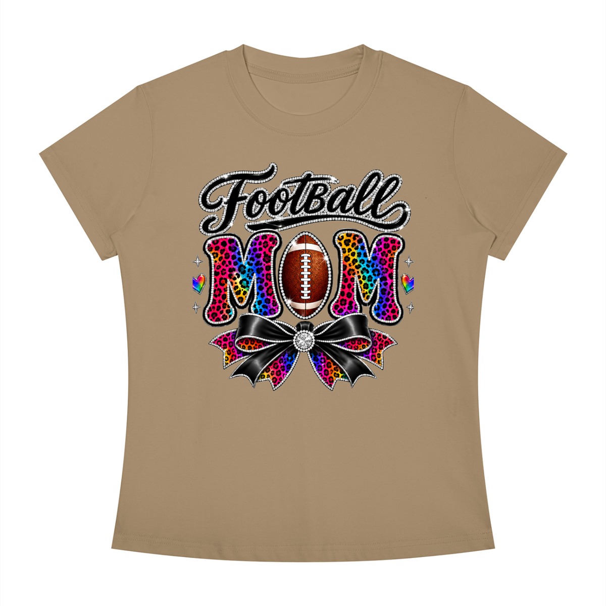 Football Mom Slim Fit Crewneck T-Shirt