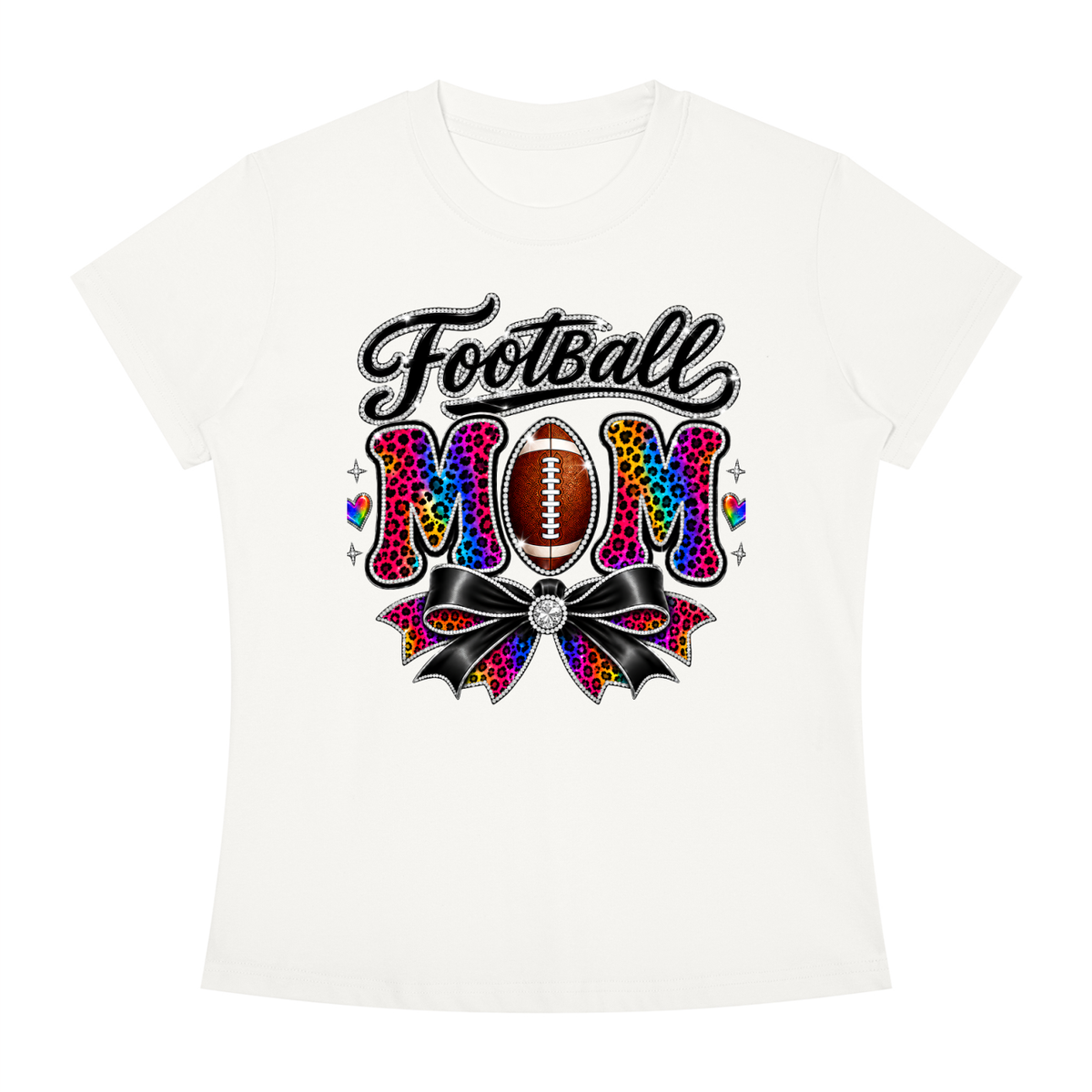 Football Mom Slim Fit Crewneck T-Shirt