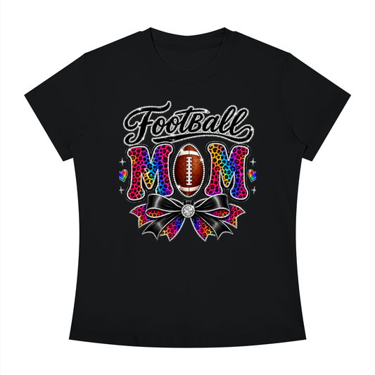 Football Mom Slim Fit Crewneck T-Shirt