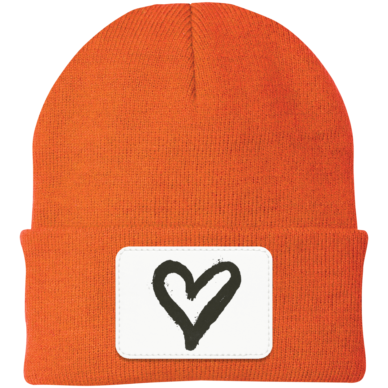 Heart Knit Beanie with Patch – Kimone Studio