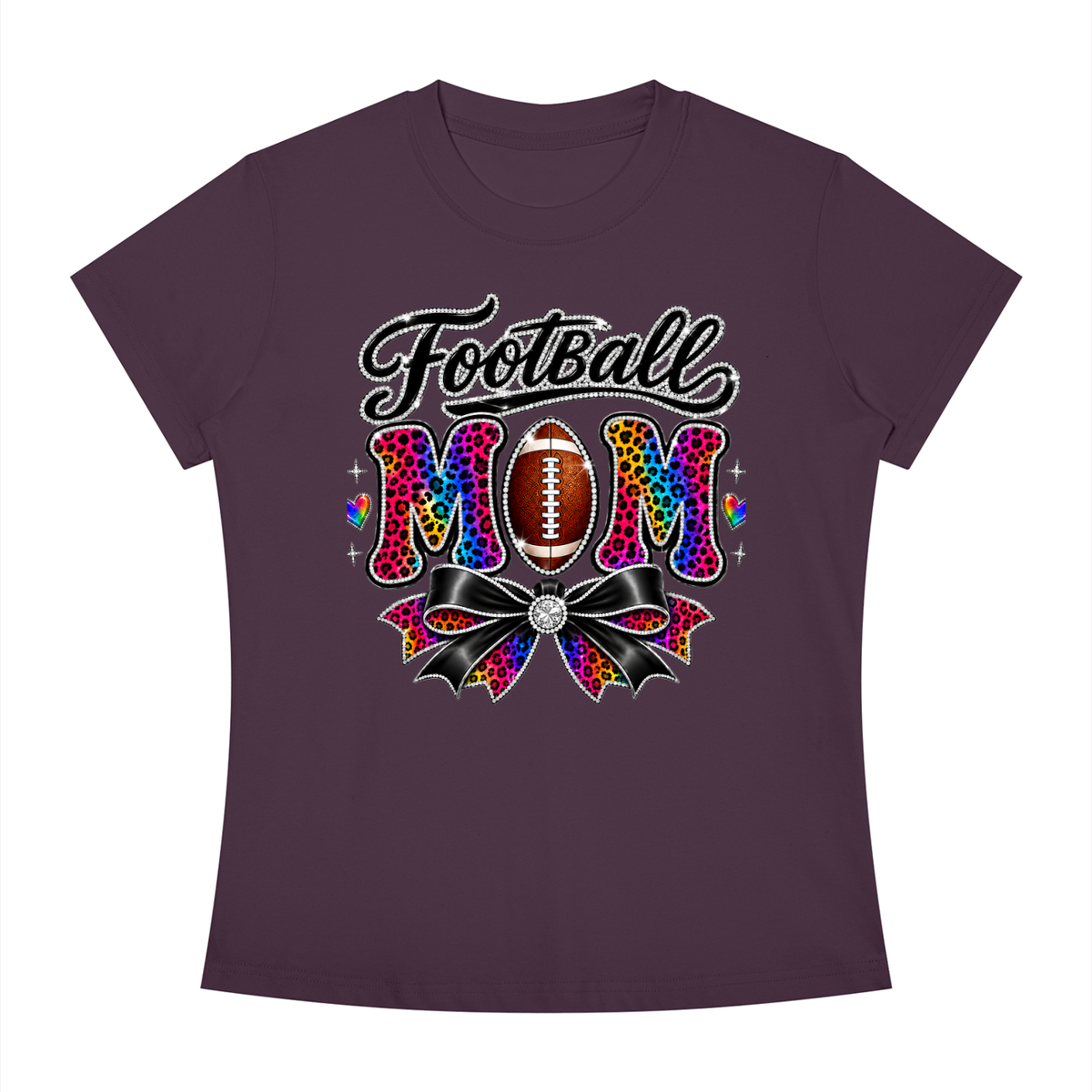 Football Mom Slim Fit Crewneck T-Shirt