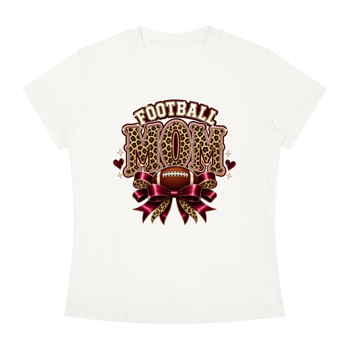 Football Mom Slim Fit Crewneck T-Shirt